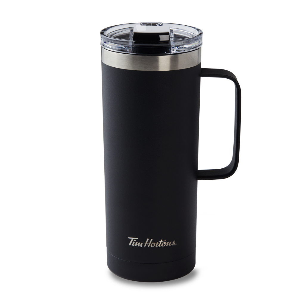 Tim Hortons Tumbler 20oz Stainless Steel Travel Tumbler Black