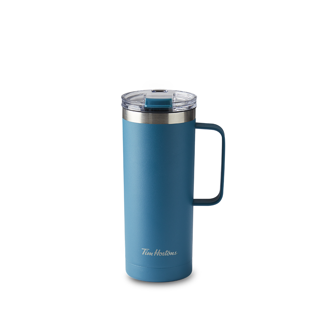 Tim Hortons 20oz Stainless Steel Travel Tumbler - Teal | Tasse de voyage en acier inoxydable de 20 oz de Tim Hortons – Sarcelle - Image #1