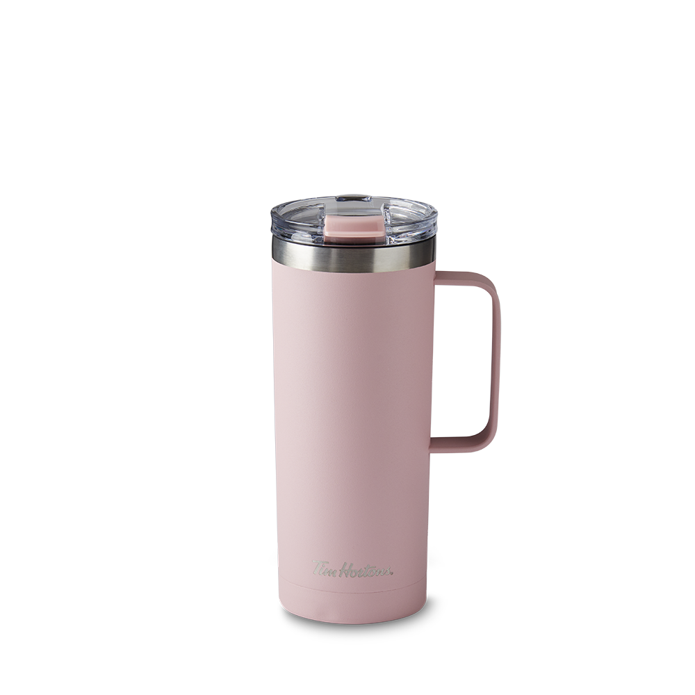 Tim Hortons 20oz Stainless Steel Travel Tumbler - Pink | Tasse de voyage en acier inoxydable de 20 oz de Tim Hortons – Rose