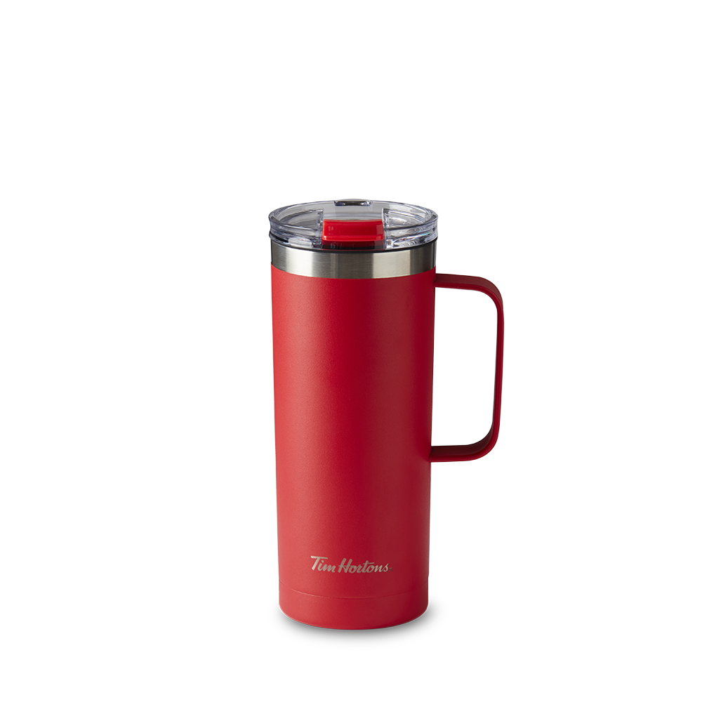 Tim Hortons 20oz Stainless Steel Travel Tumbler - Red | Tasse de voyage en acier inoxydable de 20 oz de Tim Hortons – Rouge