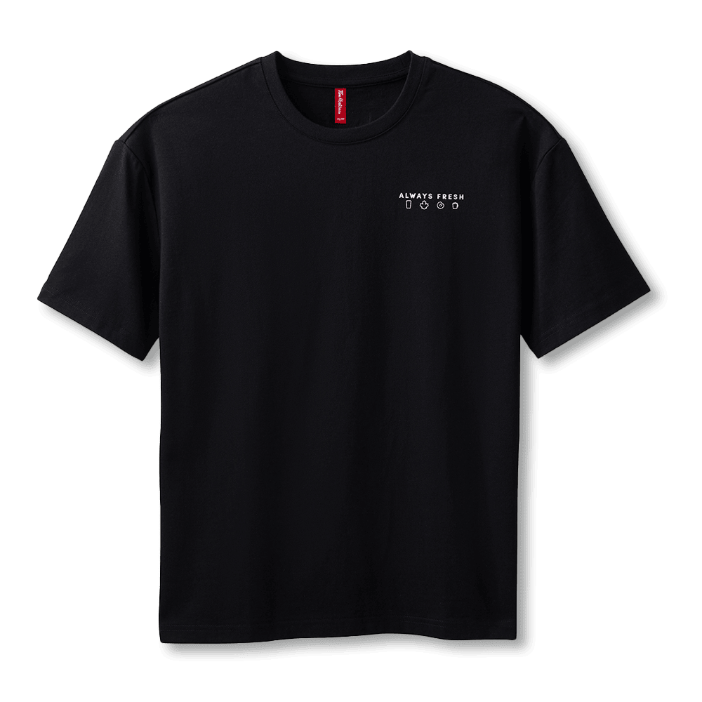 Always Fresh Unisex Logo T-Shirt - Black - TimShop - Image #1