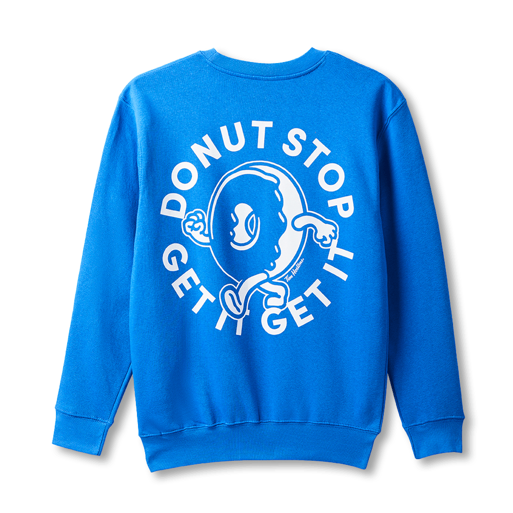 Donut Stop Get It Unisex Crewneck Sweatshirt - Royal Blue - TimShop - Image #4
