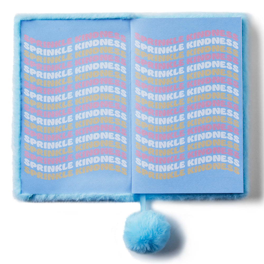 Always Fun Fluffy Journal - Blue Sprinkle Donut - Secondary Image