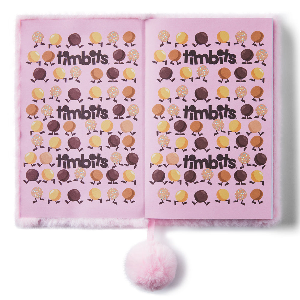 Carnet en peluche Toujours cool – Timbits® roses - Secondary Image
