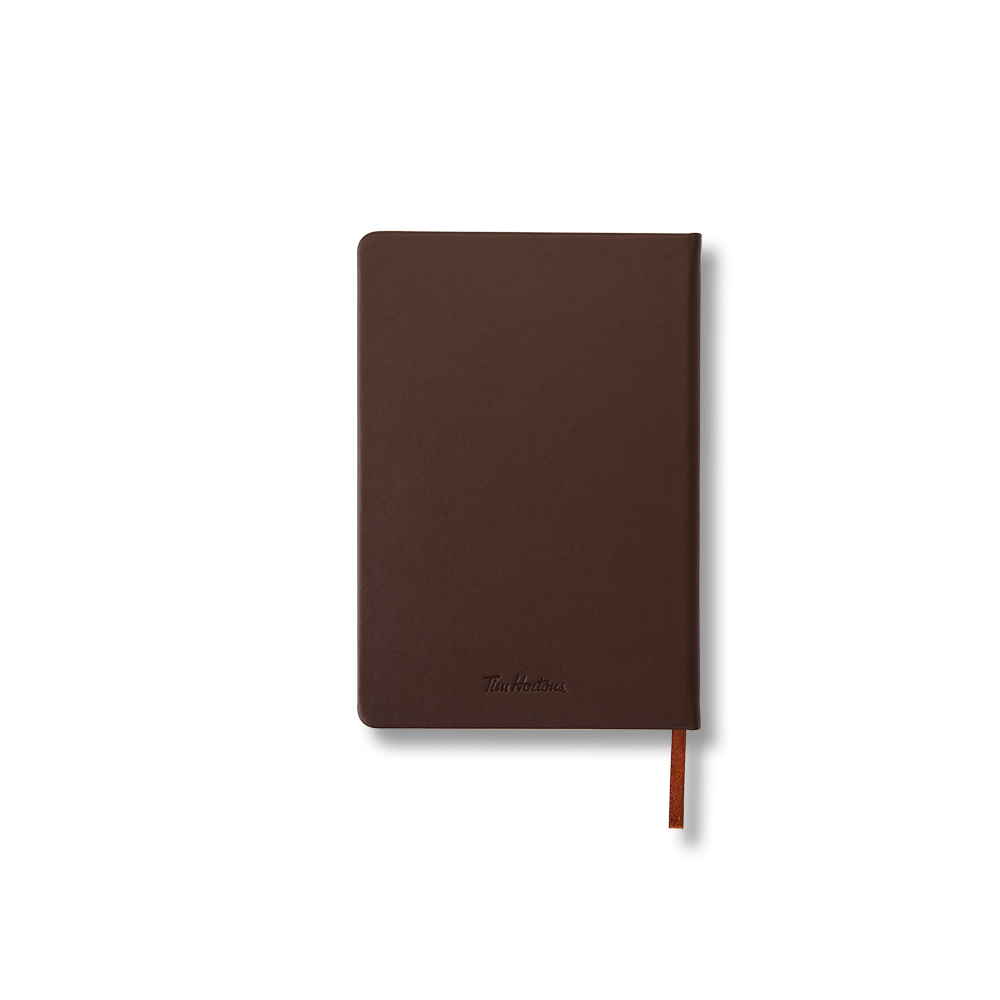 Tim Hortons 6x8 Vegan Leather Journal Brown - Image #3