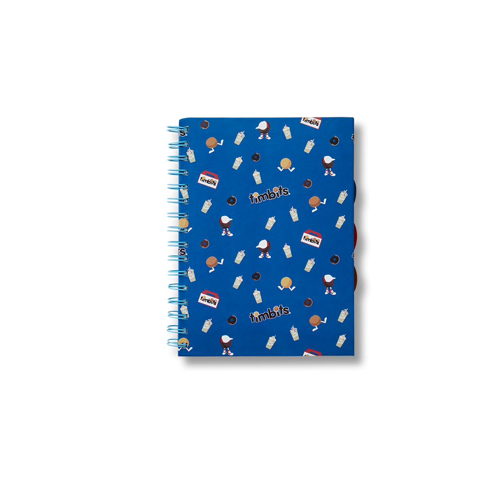 Tim Hortons Blue Timbits 3-Tab Spiral Notebook