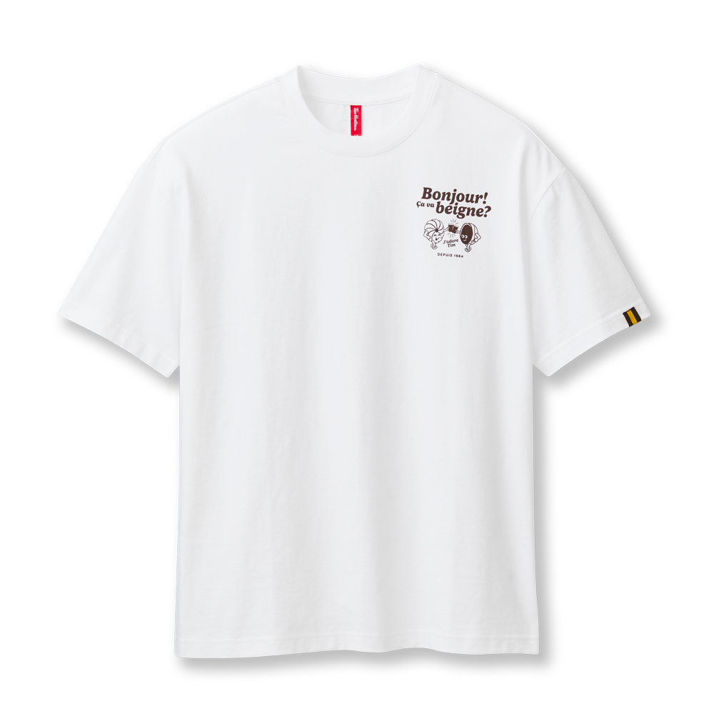 Tims Bonjour Donut T-Shirt White | Chandail à manches courtes Bonjour de Tim – Blanc
