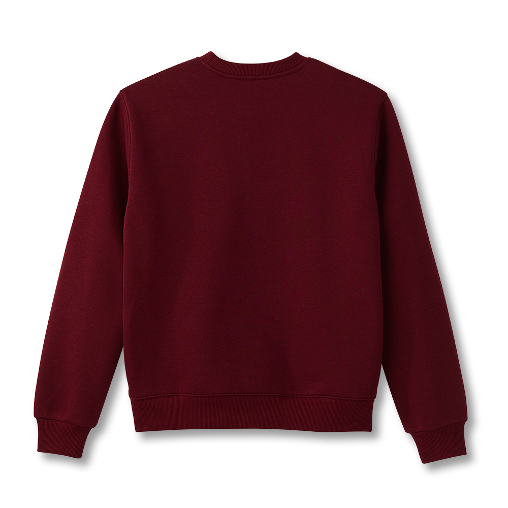 Tims Varsity Burgundy Crewneck | Chandail ras-de-cou unisexe bourgogne de Tim Hortons - Image #4