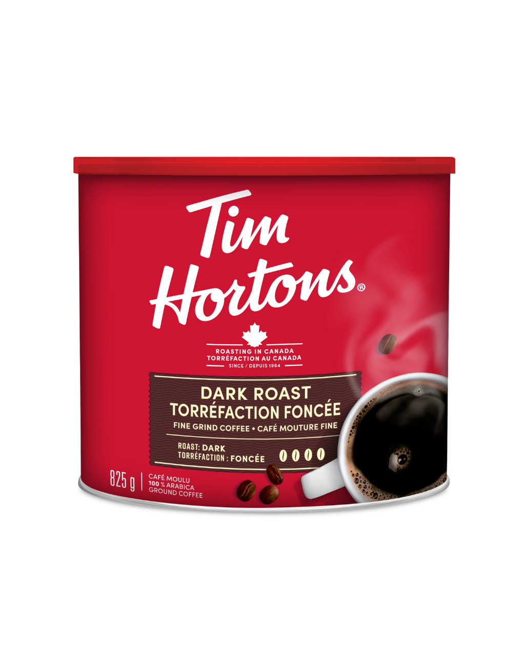 Tim Hortons Coffee Dark Roast Fine Grind Coffee 825g TimShop - Main Image