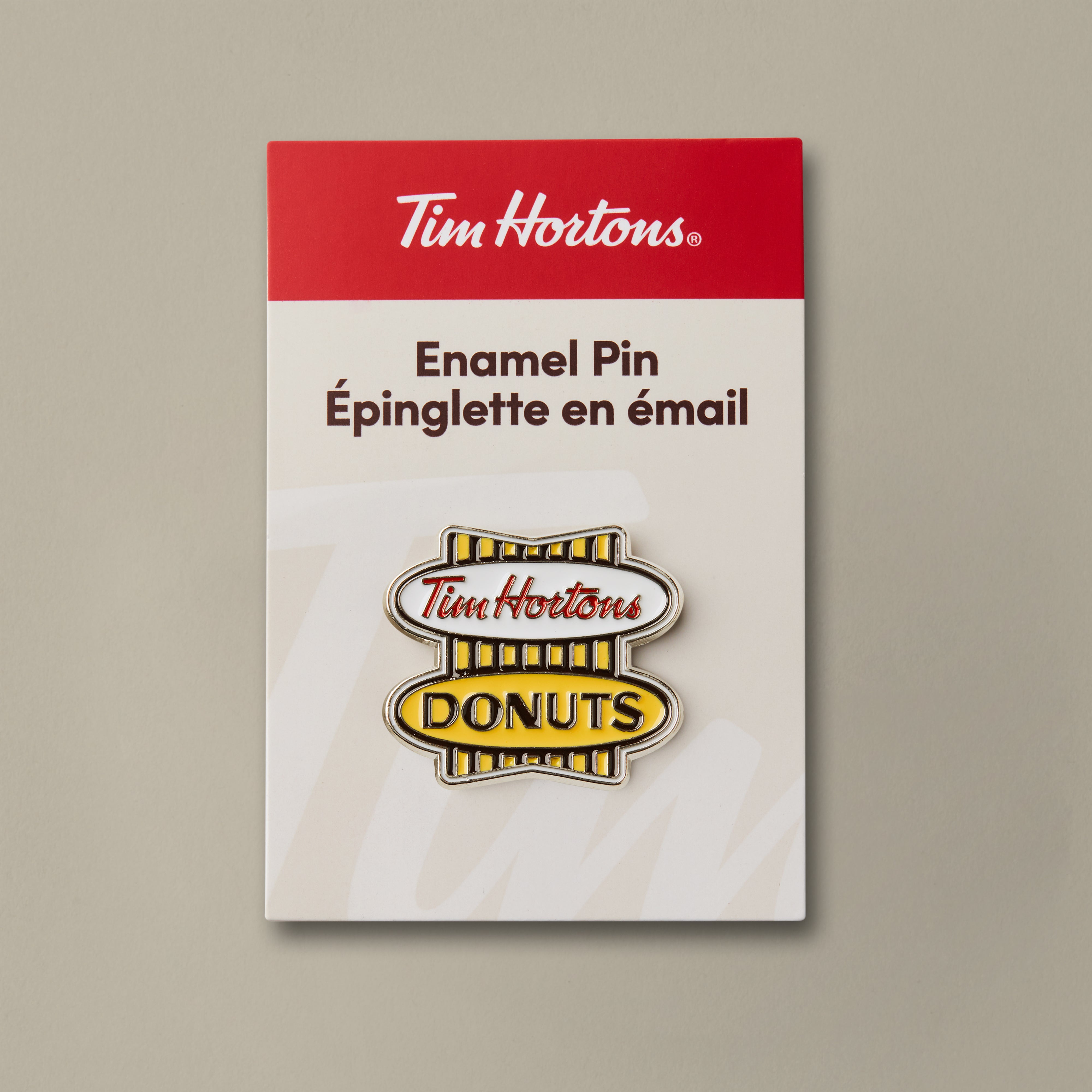 Tim Hortons Retro Logo Enamel Pin - Image #1