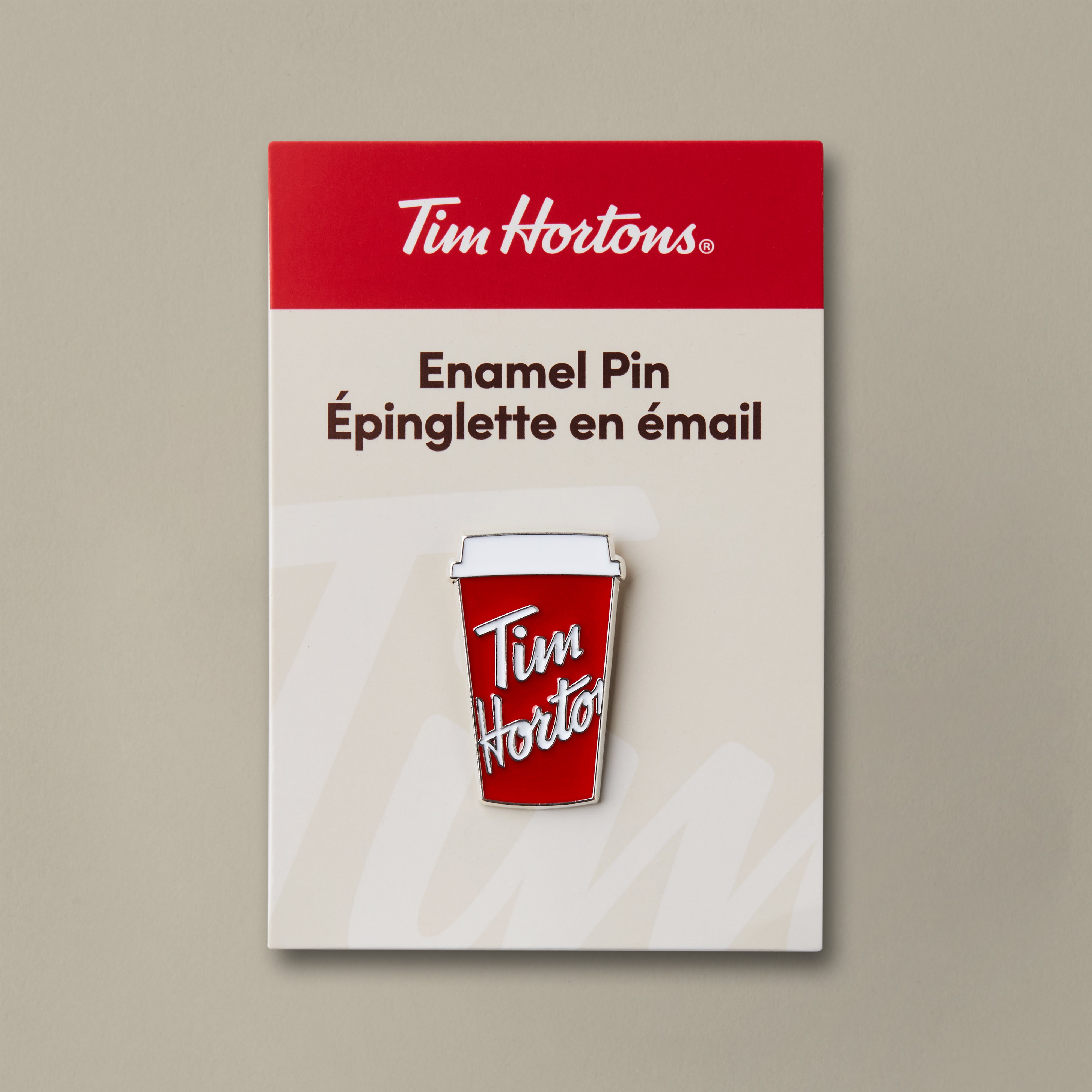 Tim Hortons Red Hot Cup Enamel Pin - Image #1