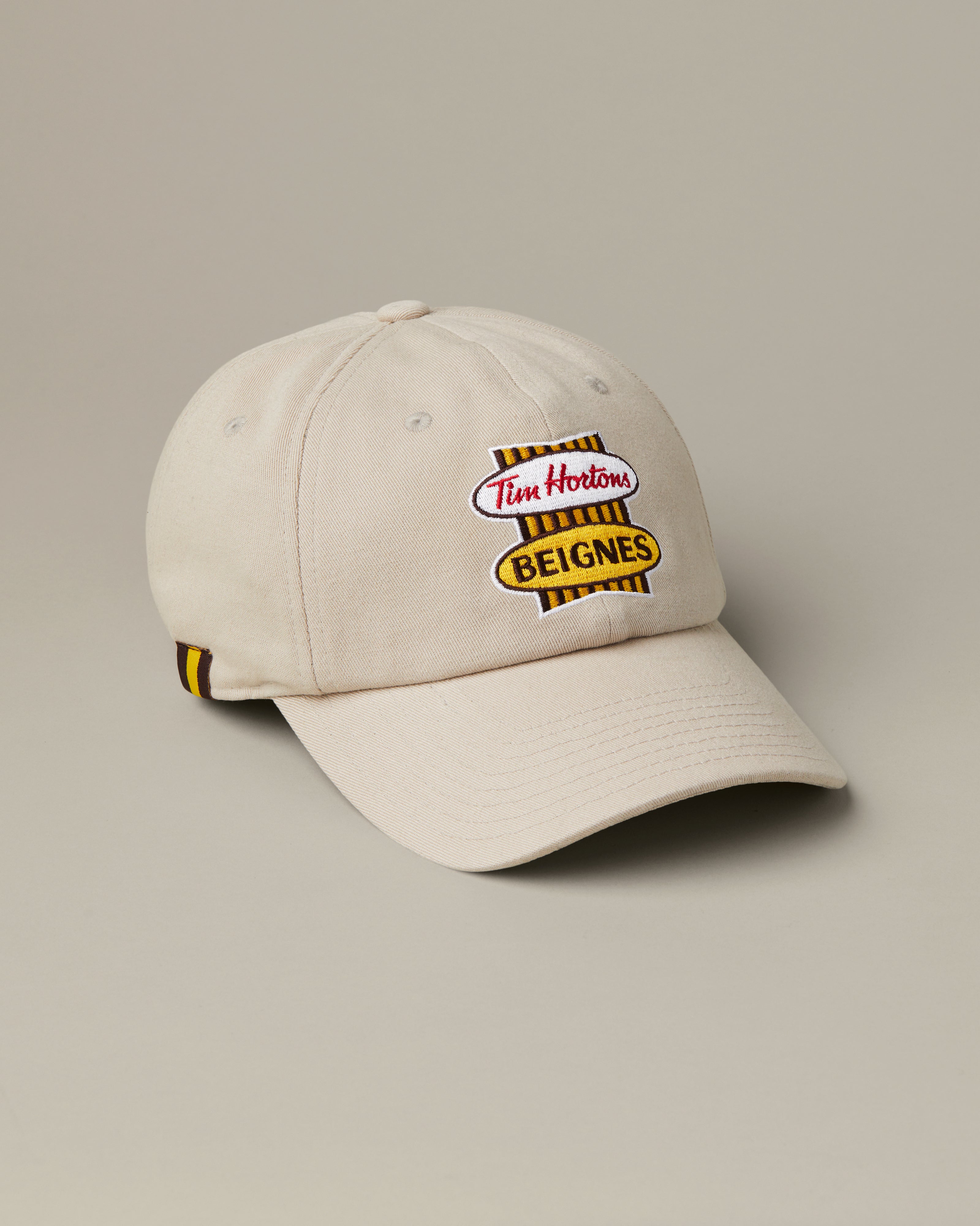 Adjustable dad hat featuring retro Iced Capp® logo in French on front | Casquette de papa ajustable cappuccino glacé avec logo rétro en français à l’avant. - Image #1