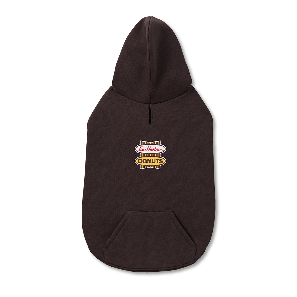 Tim Hortons Retro Logo Pet Hoodie in Espresso | Chandail à capuchon espresso avec logo rétro pour animaux de Tim Hortons  - Image #4