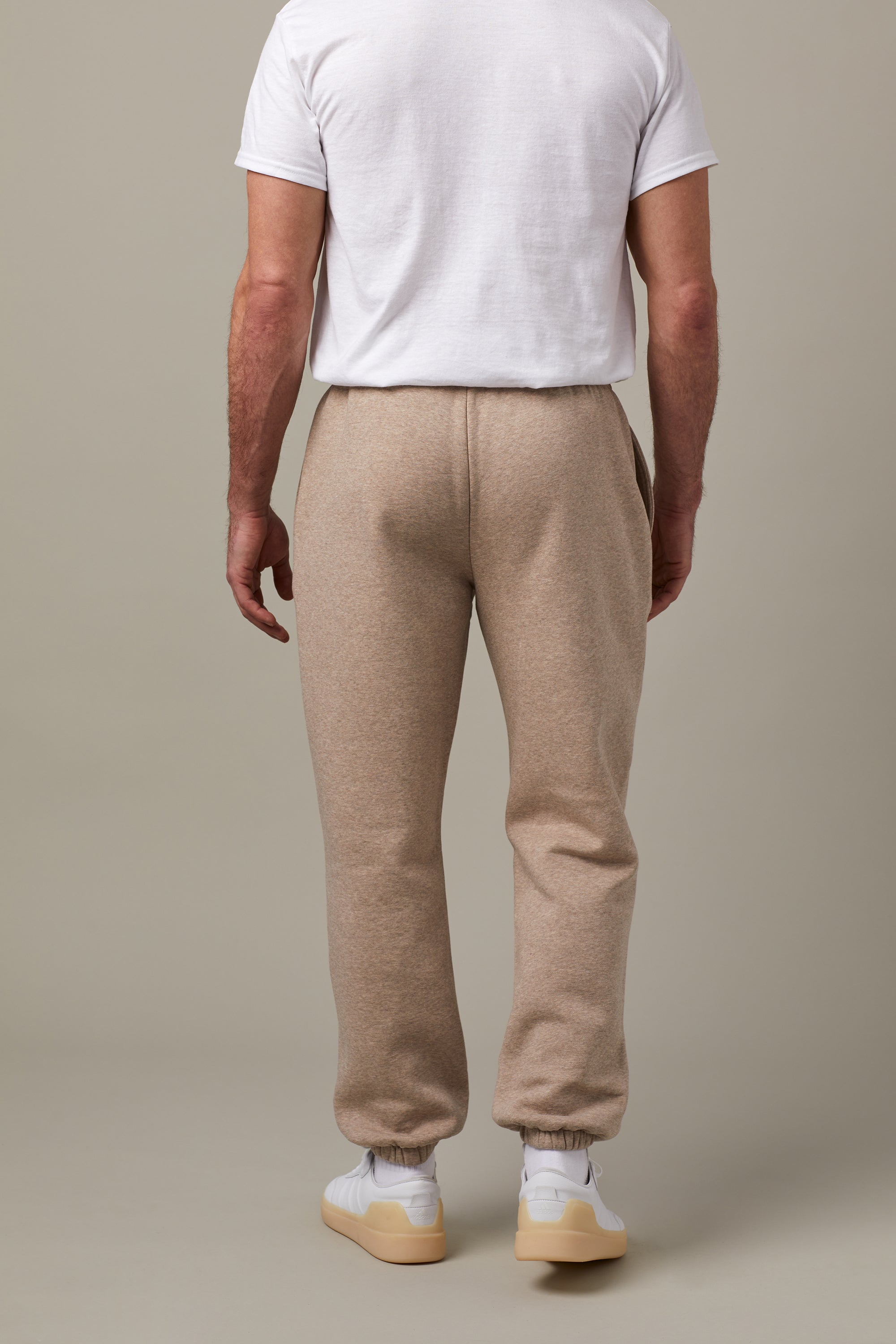 Pantalon en coton ouaté unisexe Tim – gris chiné cappuccino glacé - Image #6