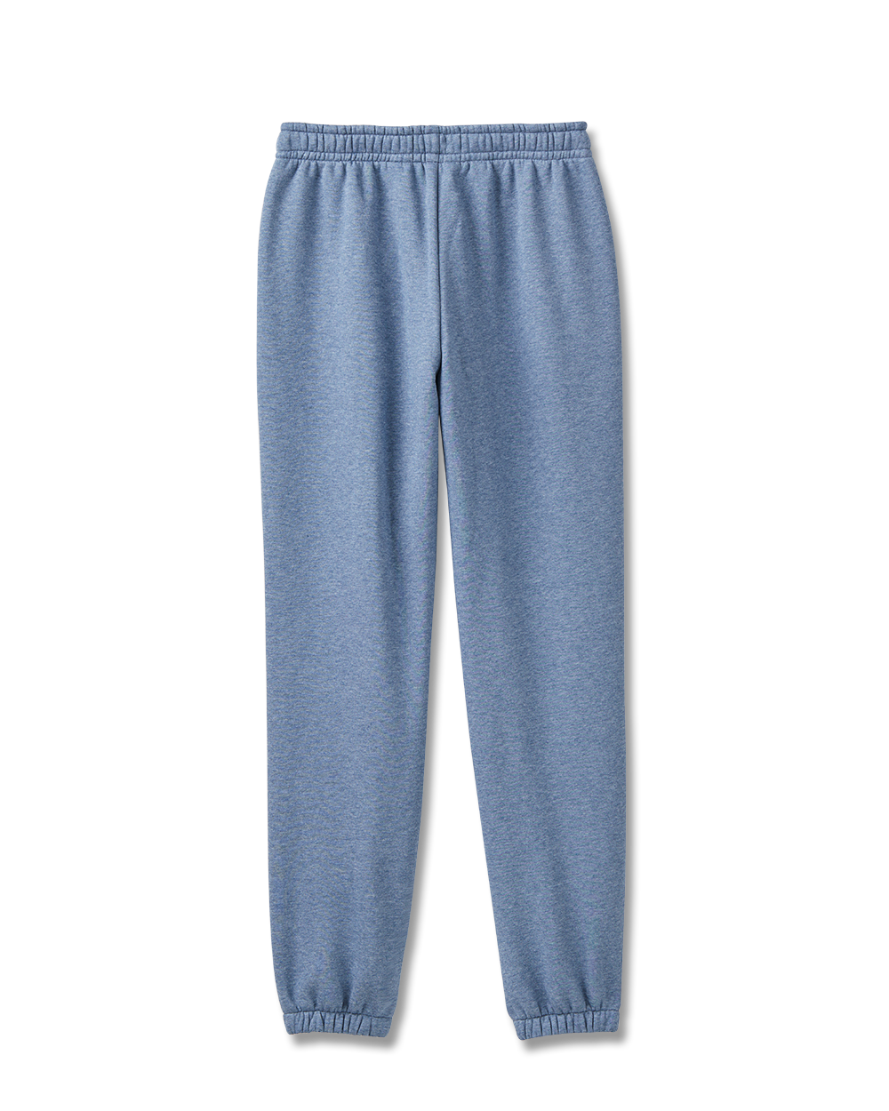 Heather blue joggers with denim-inspired finish. | Pantalon en coton ouaté bleu de style denim. - Image #8