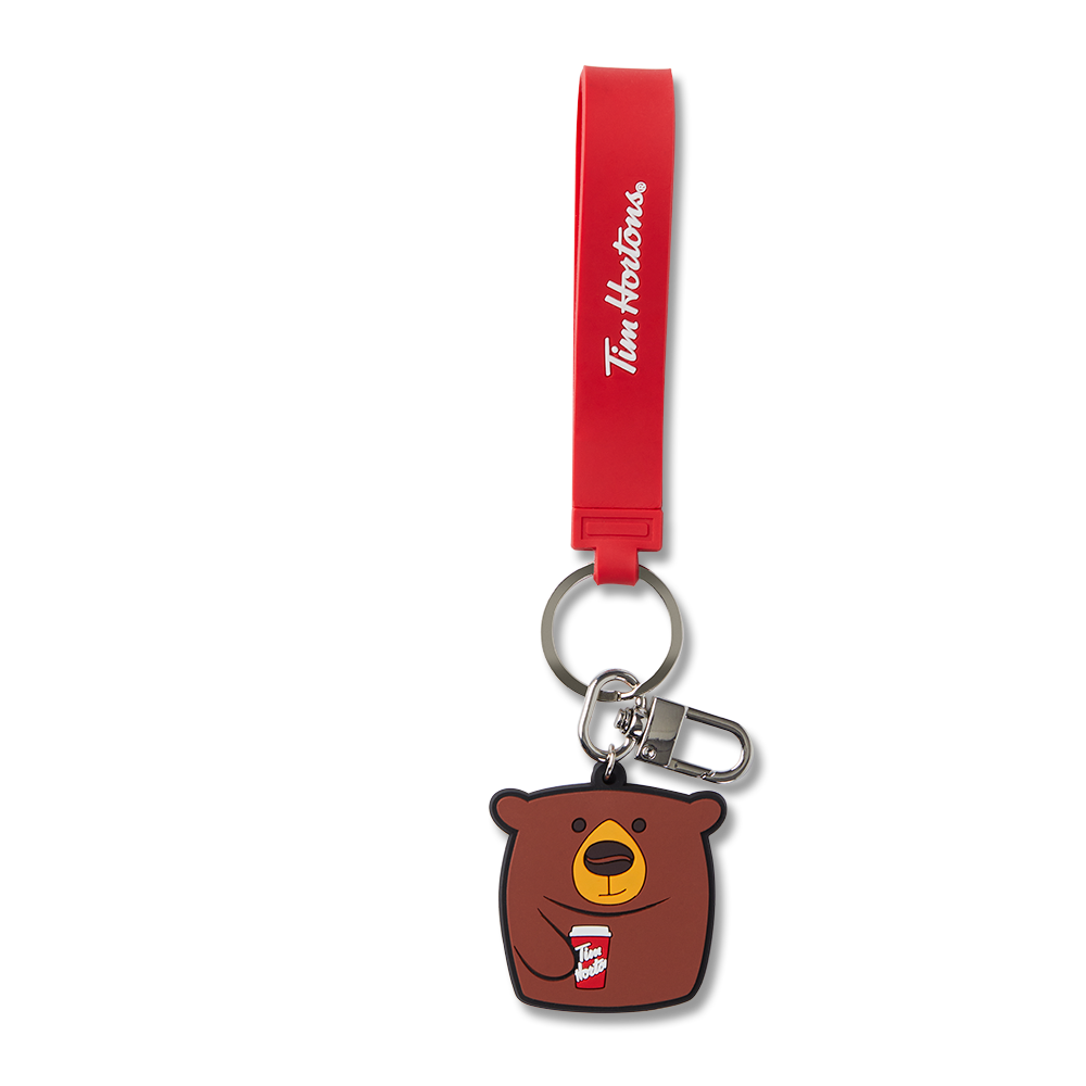Tim Hortons Bear Silicone Keychain | Porte-clés en silicone Tim Hortons – Ours - Image #1
