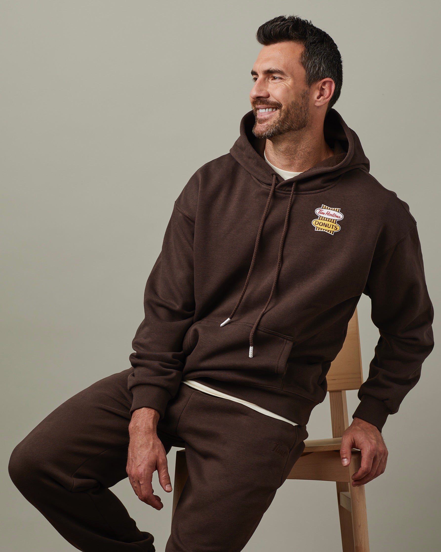 Tim Hortons Hoodie | Retro Logo Unisex Hoodie - Espresso | TimShop