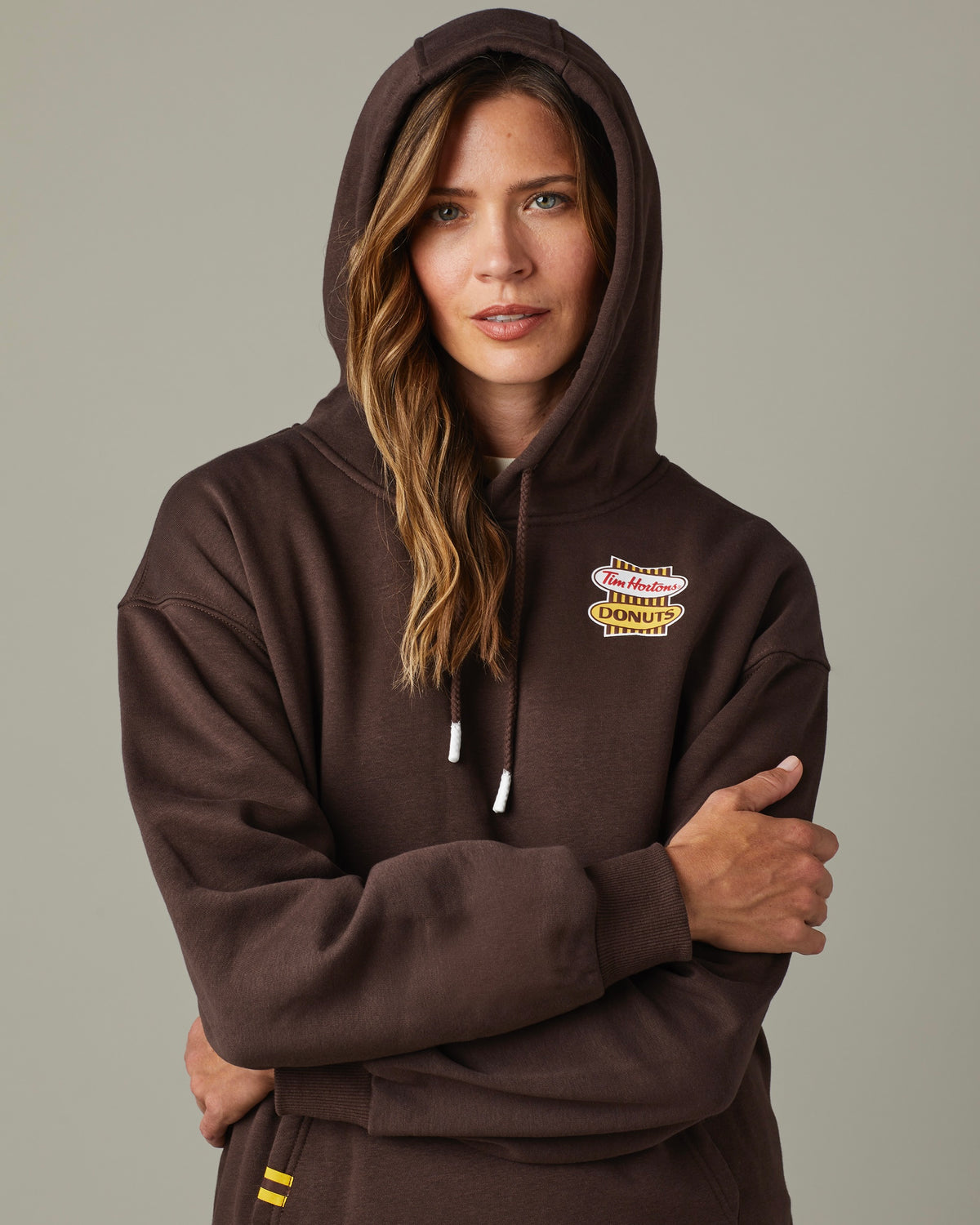 Tim Hortons Hoodie | Retro Logo Unisex Hoodie - Espresso | TimShop