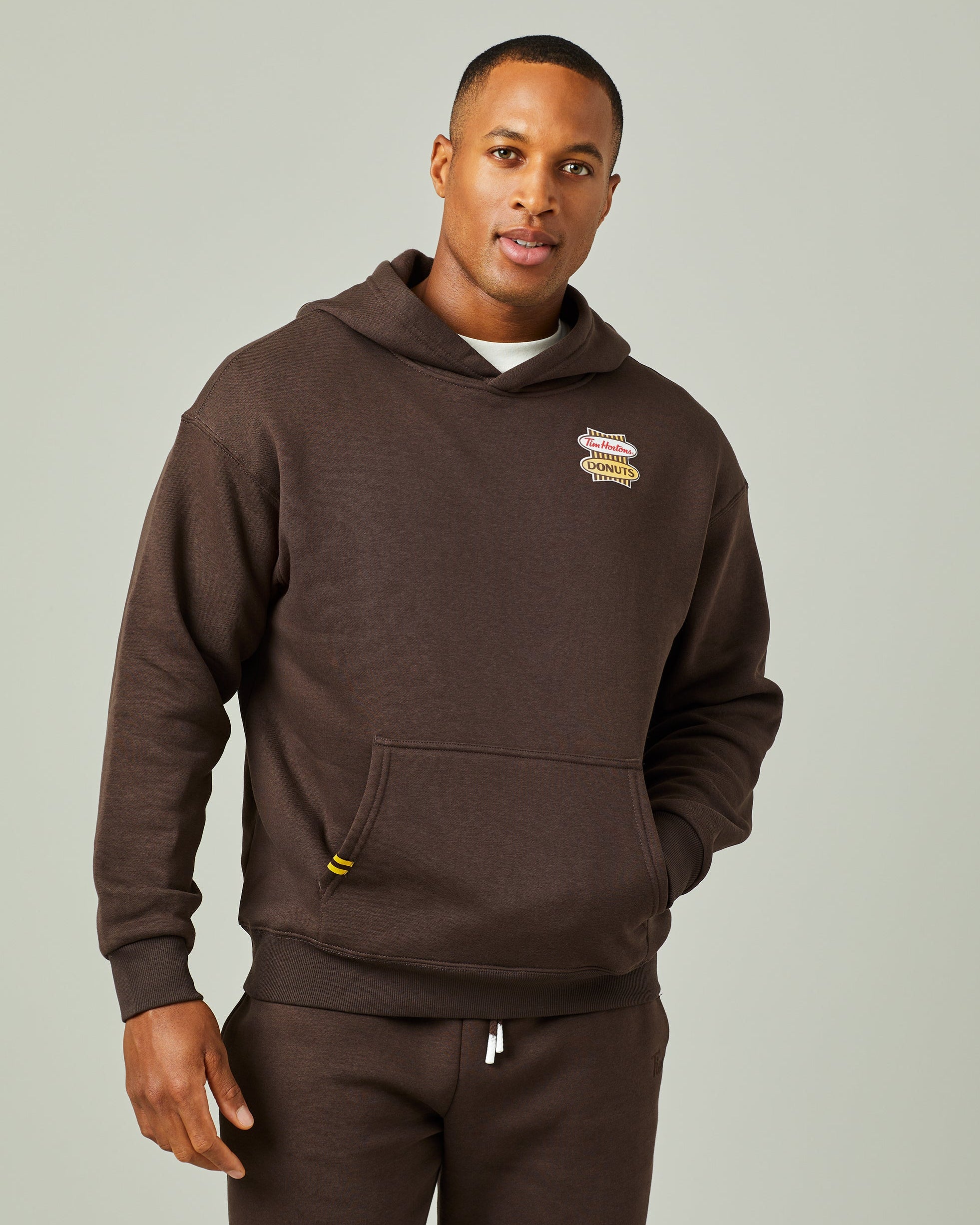 Tim Hortons Hoodie | Retro Logo Unisex Hoodie - Espresso | TimShop