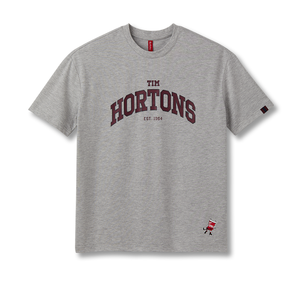 Tim Hortons Unisex T-Shirt in Grey | T-shirt unisexe gris de Tim Hortons - Image #1