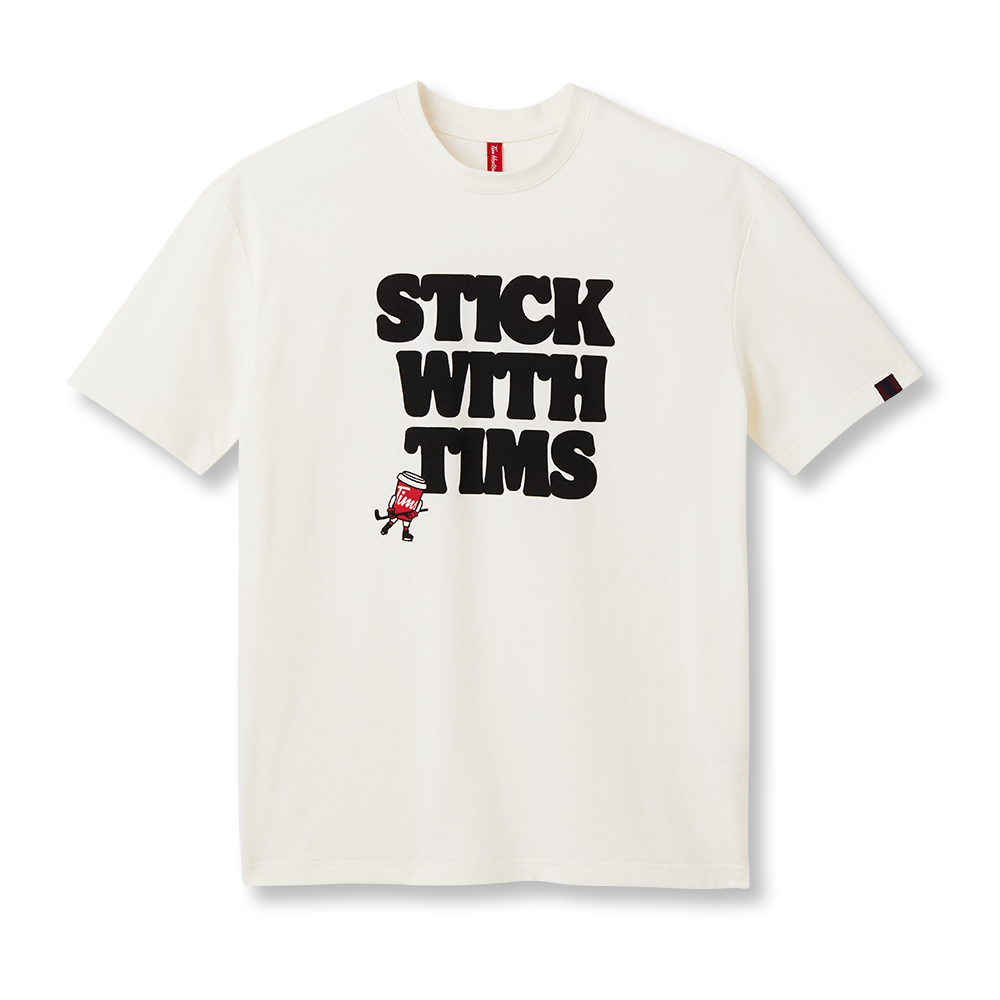 Stick with Tims T-Shirt Vanilla | T-shirt unisexe « Stick with Tims » crème - Image #1