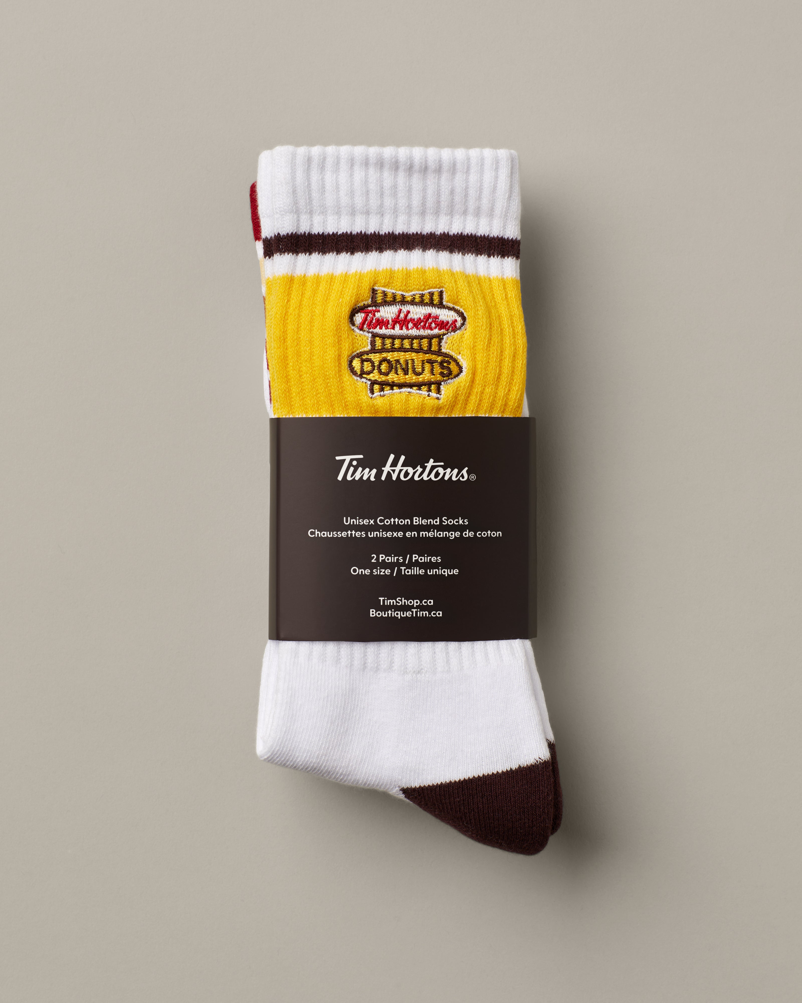 Retro Unisex Crew Socks - Set of 2 - Secondary Image
