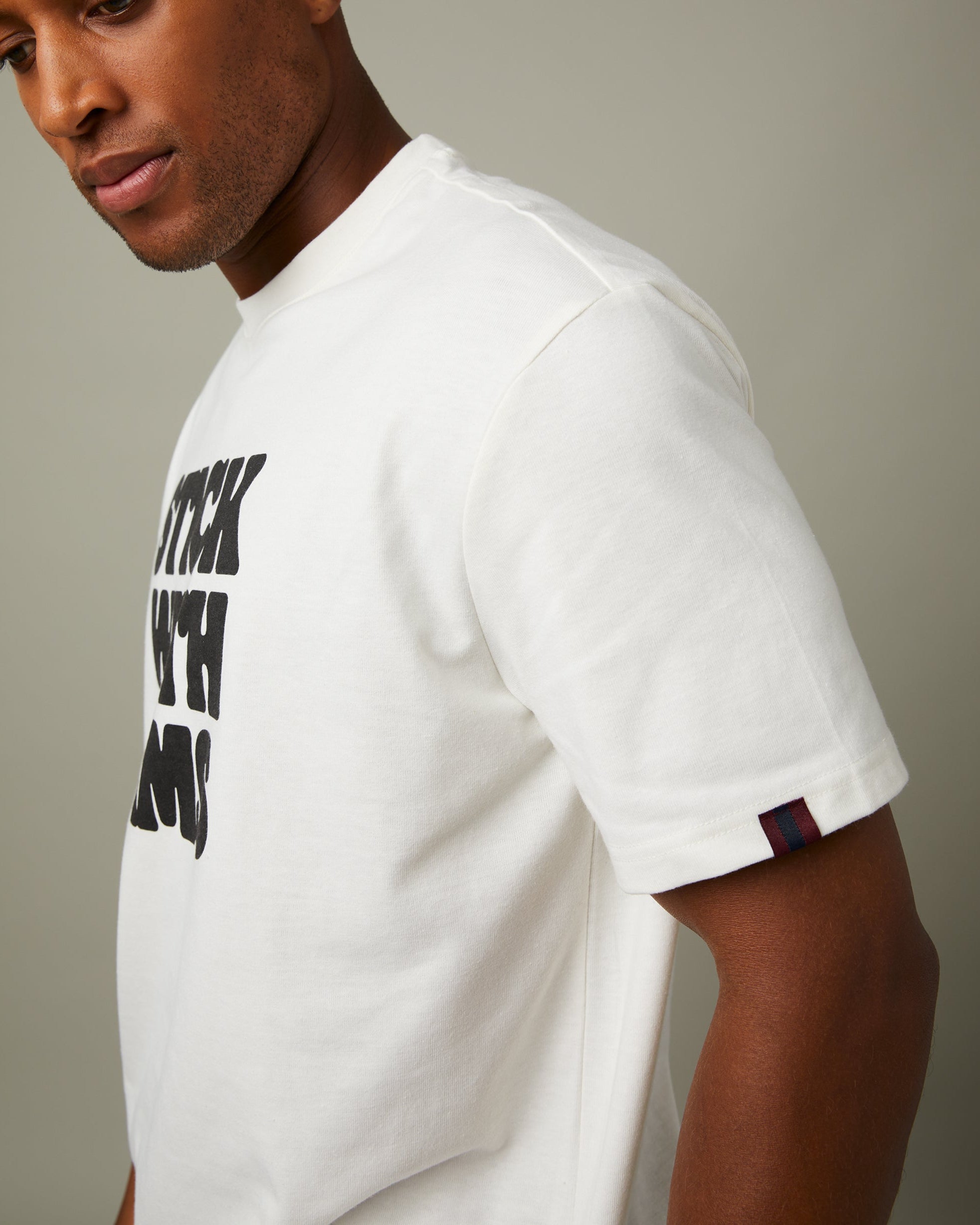 Stick with Tims Unisex T-Shirt - Vanilla - Secondary Image