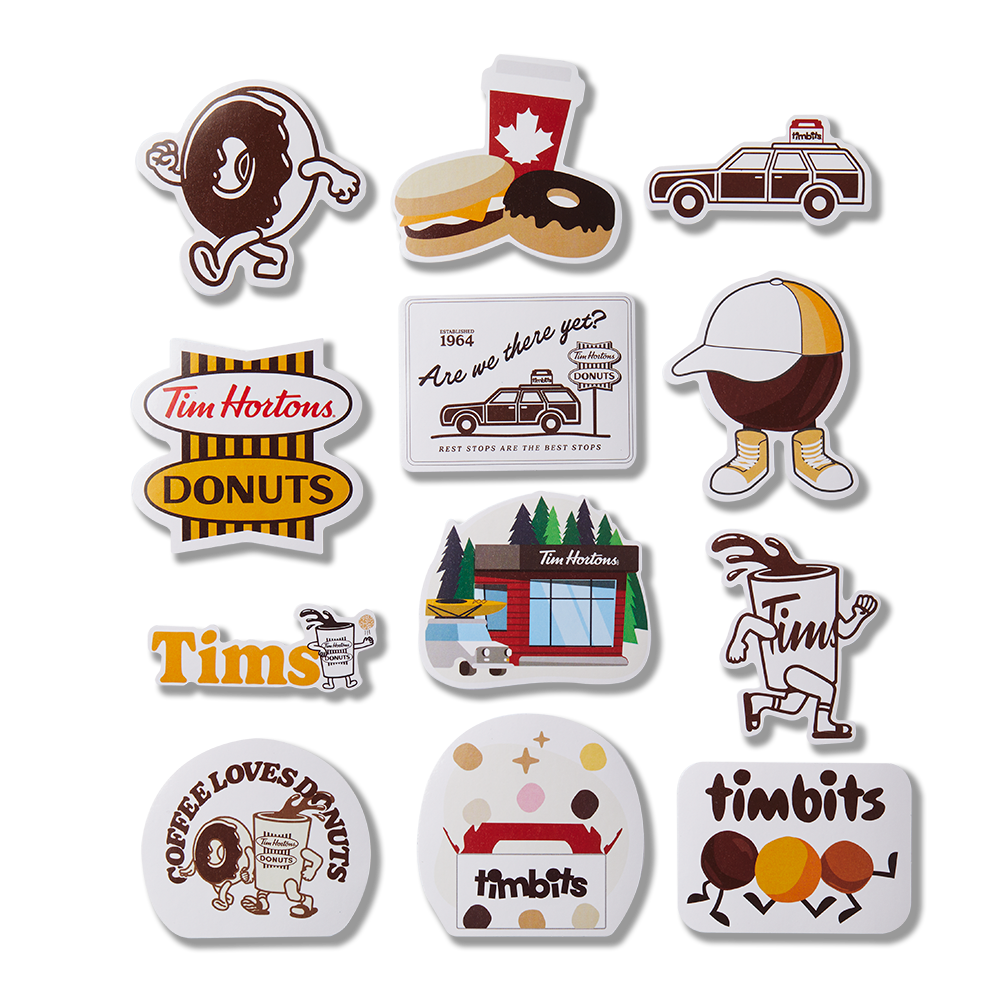 Sticker Pack - Set of 12 - Retro Logo - Secondary Image