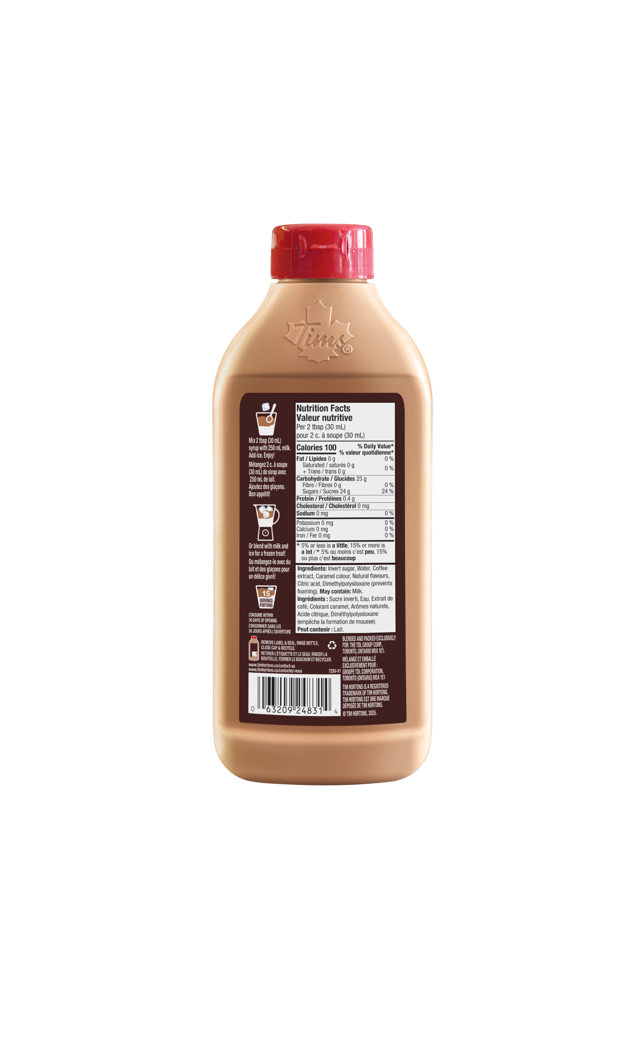 Iced Coffee Syrup Cappucino - 470ml - Secondary Image