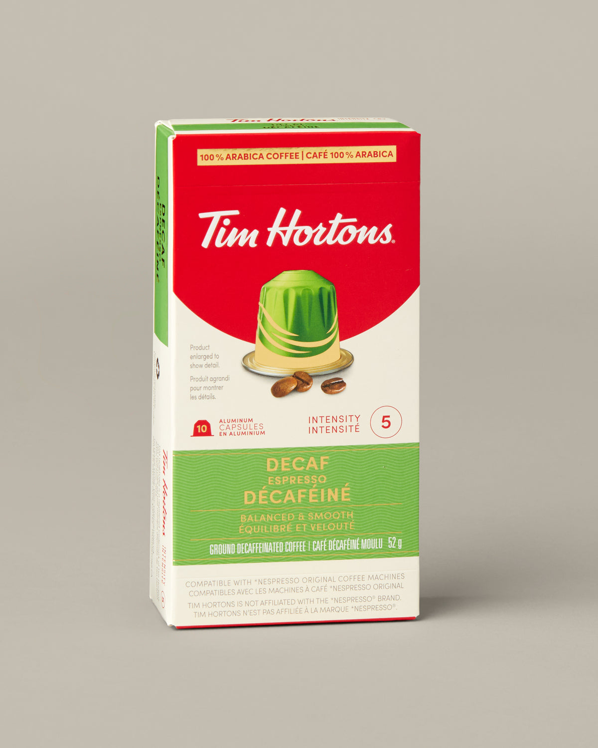 Tim Hortons Coffee | Decaf Espresso Capsules - 10 Count | TimShop