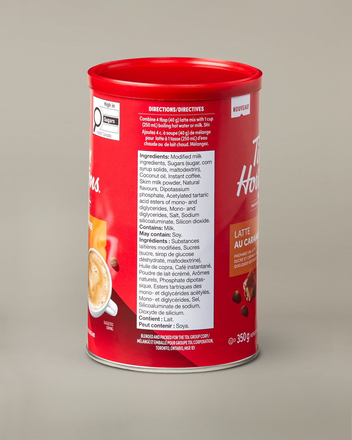 Tim Hortons Caramel Toffee Lattee instant flavoured beverage mix - Image #2