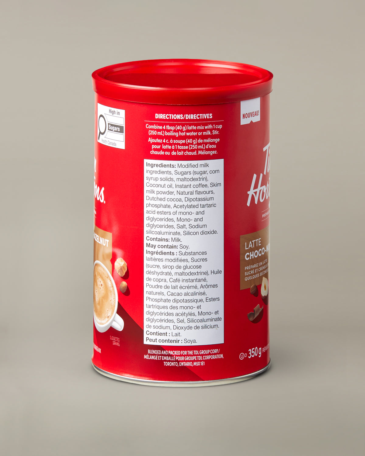 Chocolate hazelnut latte tin flavoured instant beverage mix  - Image #2