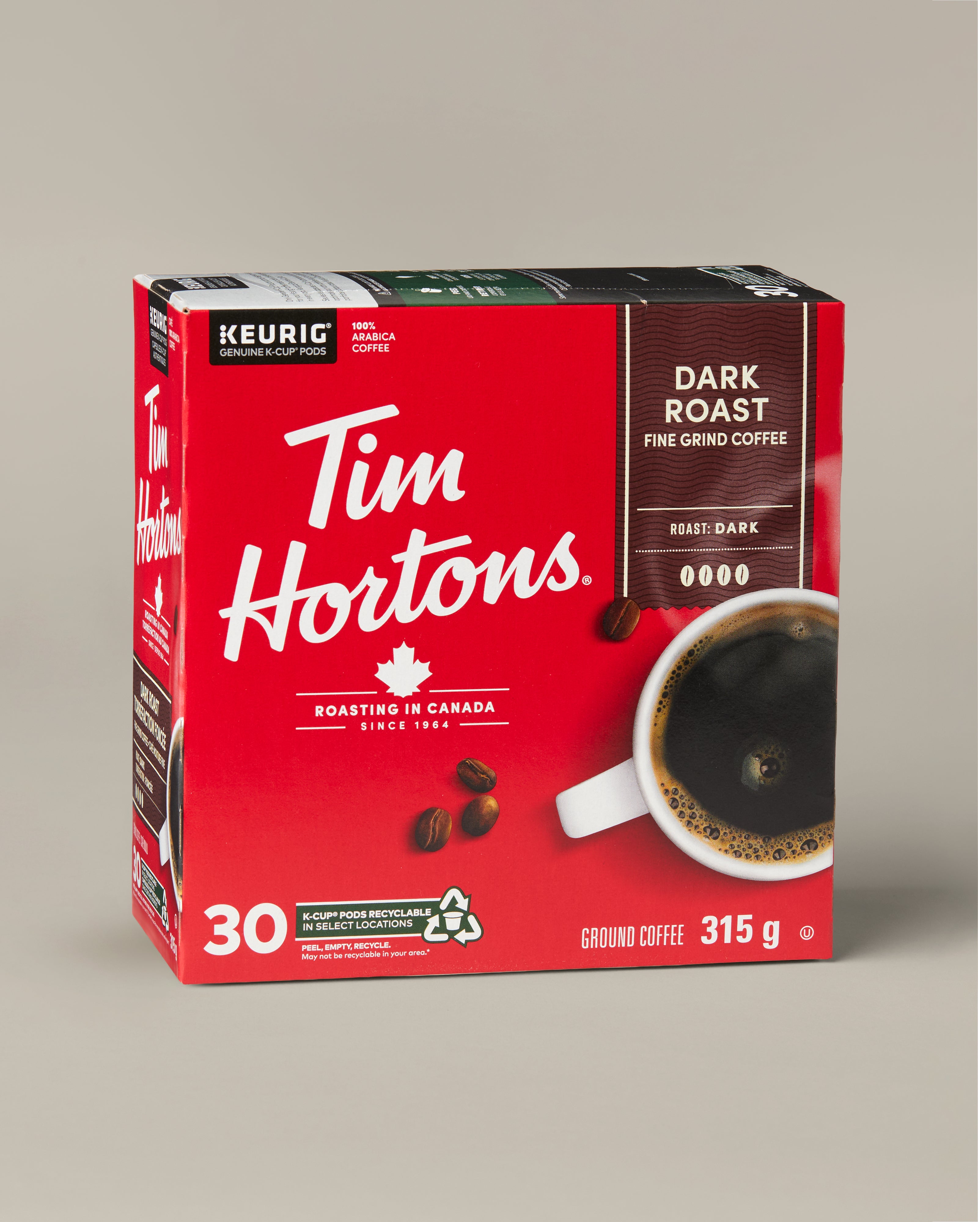 Tim Hortons Coffee | Dark Roast Coffee K-Cups - 30 Count | TimShop