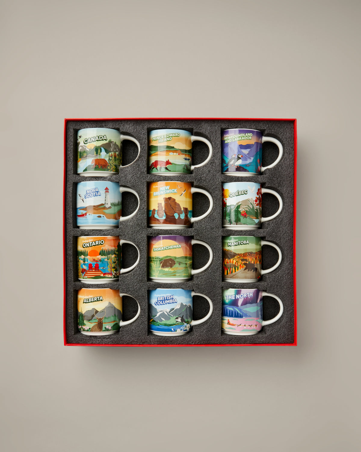 Tim Hortons Ceramic Mug Set of 12 | 16oz |Provincial Landscape Designs ...