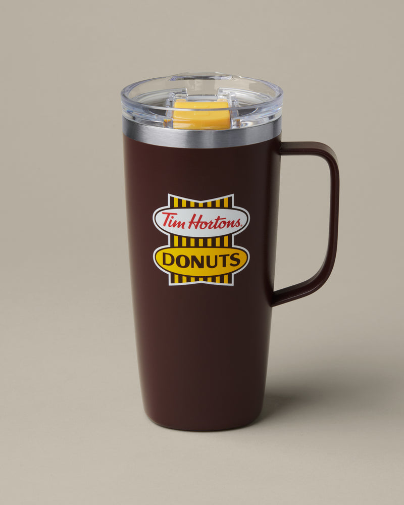 Tim Hortons Retro Stainless Steel Travel Mug with Handle 20oz