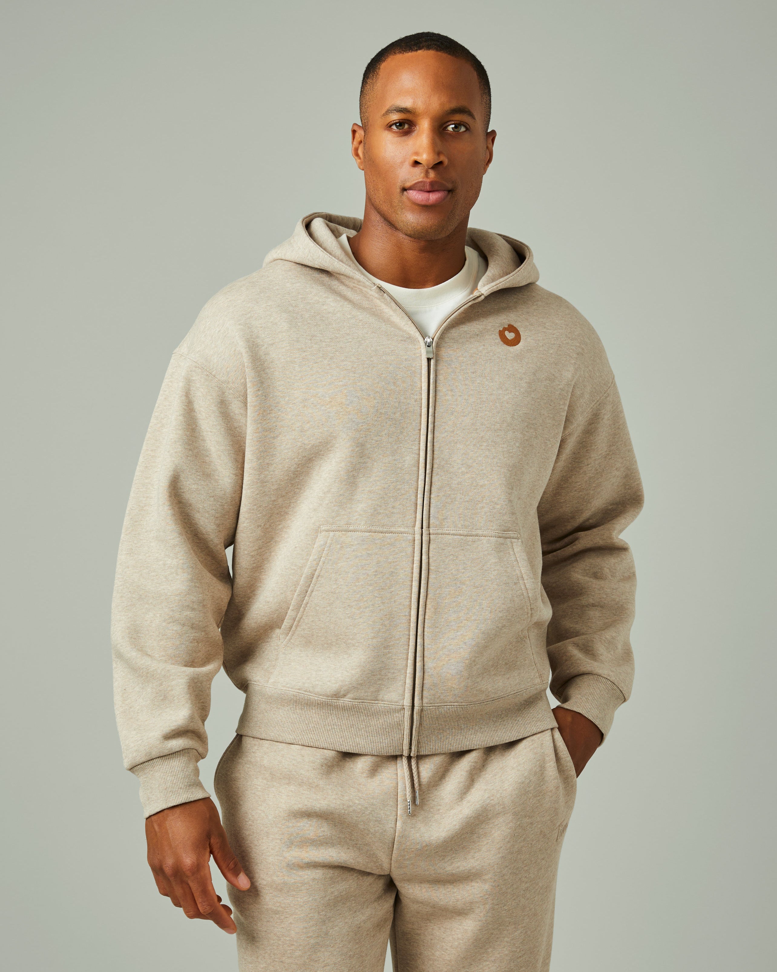 Donut Love Full Zip Hoodie - Iced Capp® Marl - TimShop - Image #1