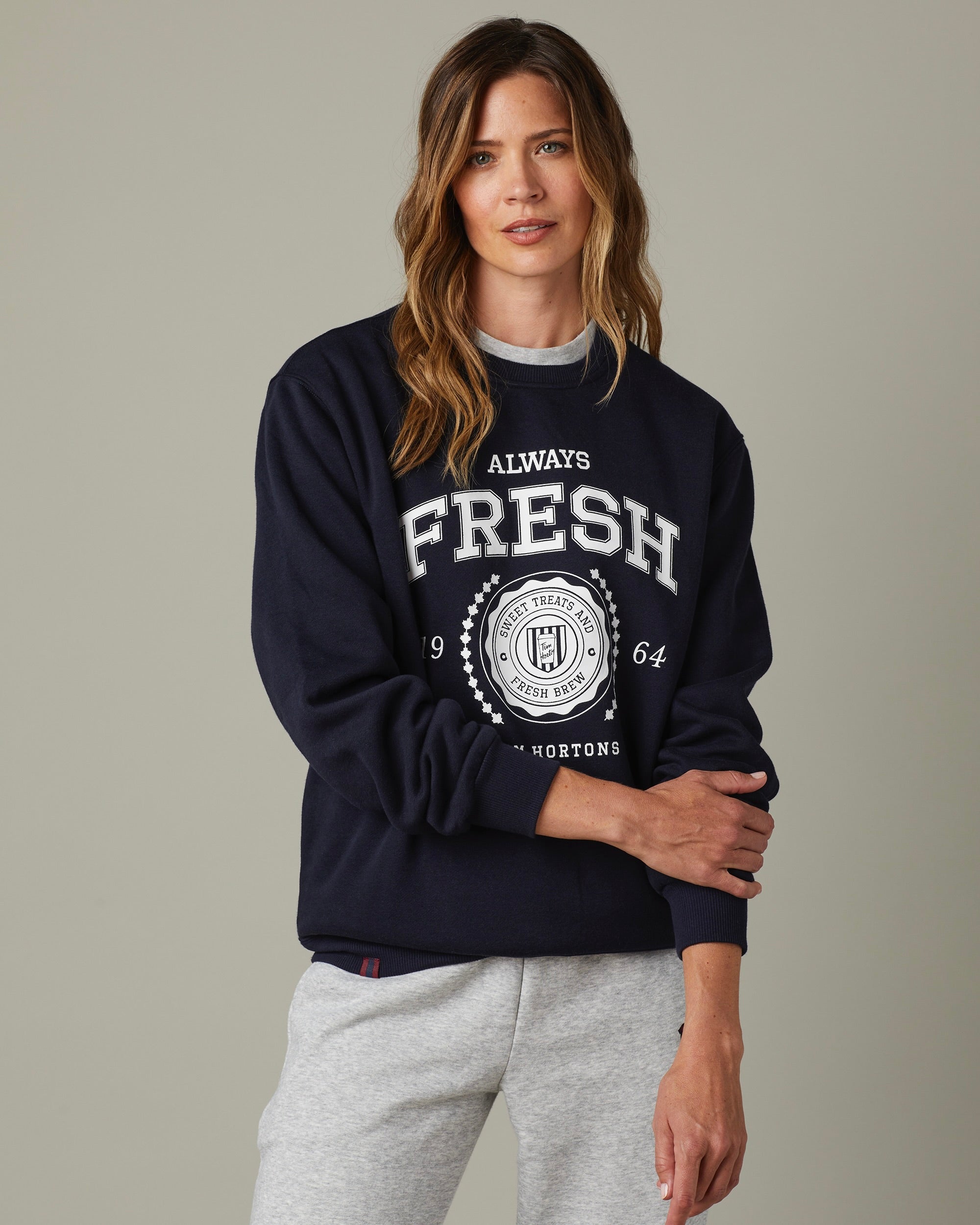 Always Fresh Unisex Crewneck - Navy - Image #3