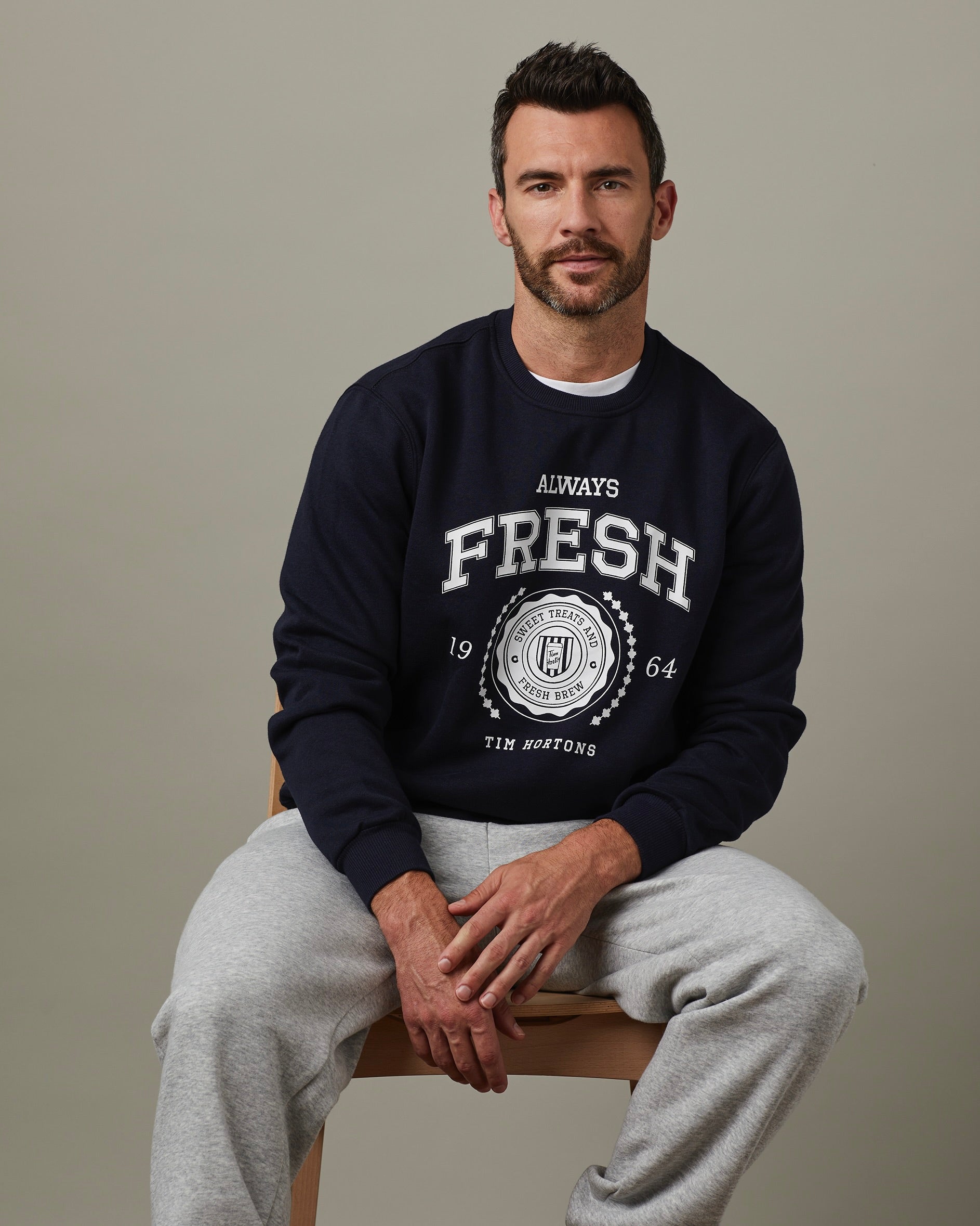 Always Fresh Unisex Crewneck - Navy - Image #2