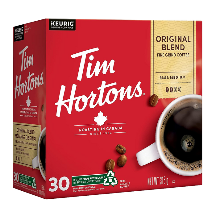 Tim Hortons Coffee Original Blend Coffee KCups 30 Count