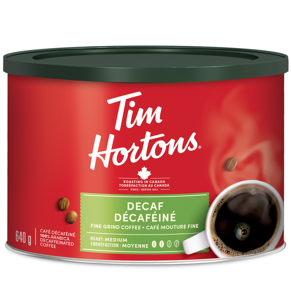 Decaf Images Tim Hortons Coffee | Decaf Fine Grind Coffee - 640g | TimShop