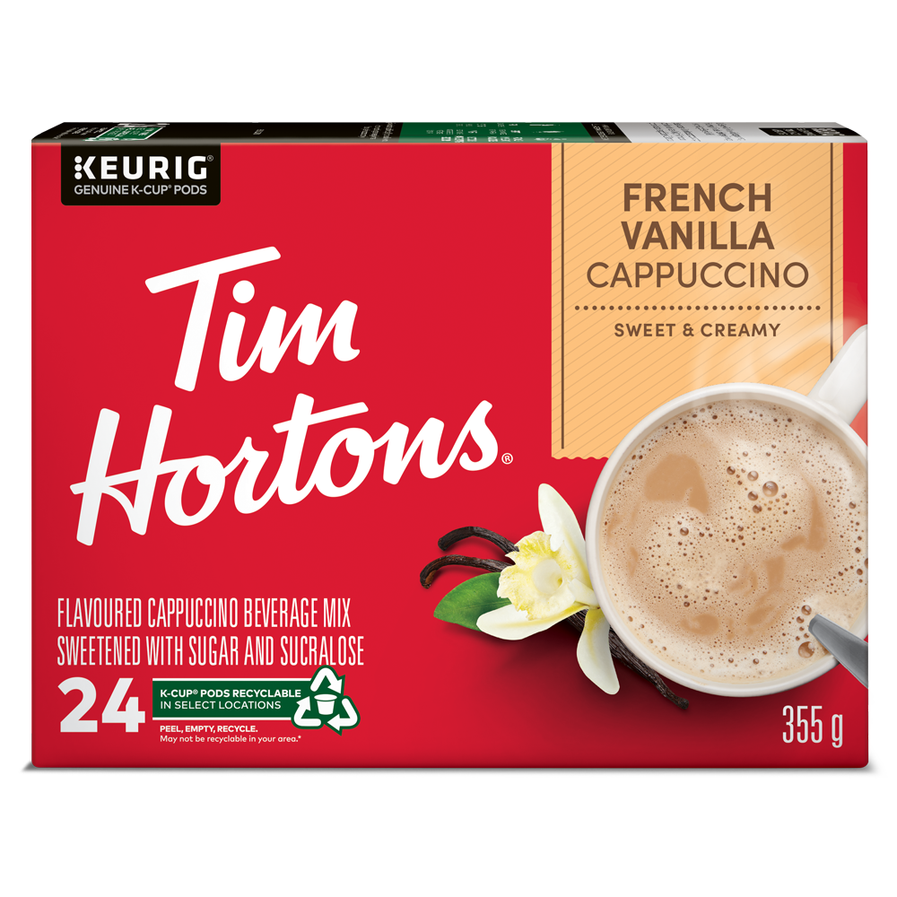 Tim Hortons Coffee French Vanilla Cappuccino K Cups 24 Count TimShop tim-hortons-coffee-french-vanilla-cappuccino-k-cups-24-count-timshop
