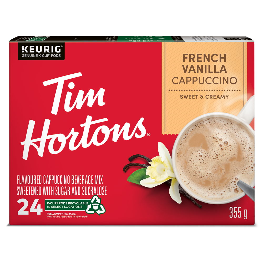 French Vanilla Cappuccino K-Cups - Tim Hortons French Vanilla - Image #1