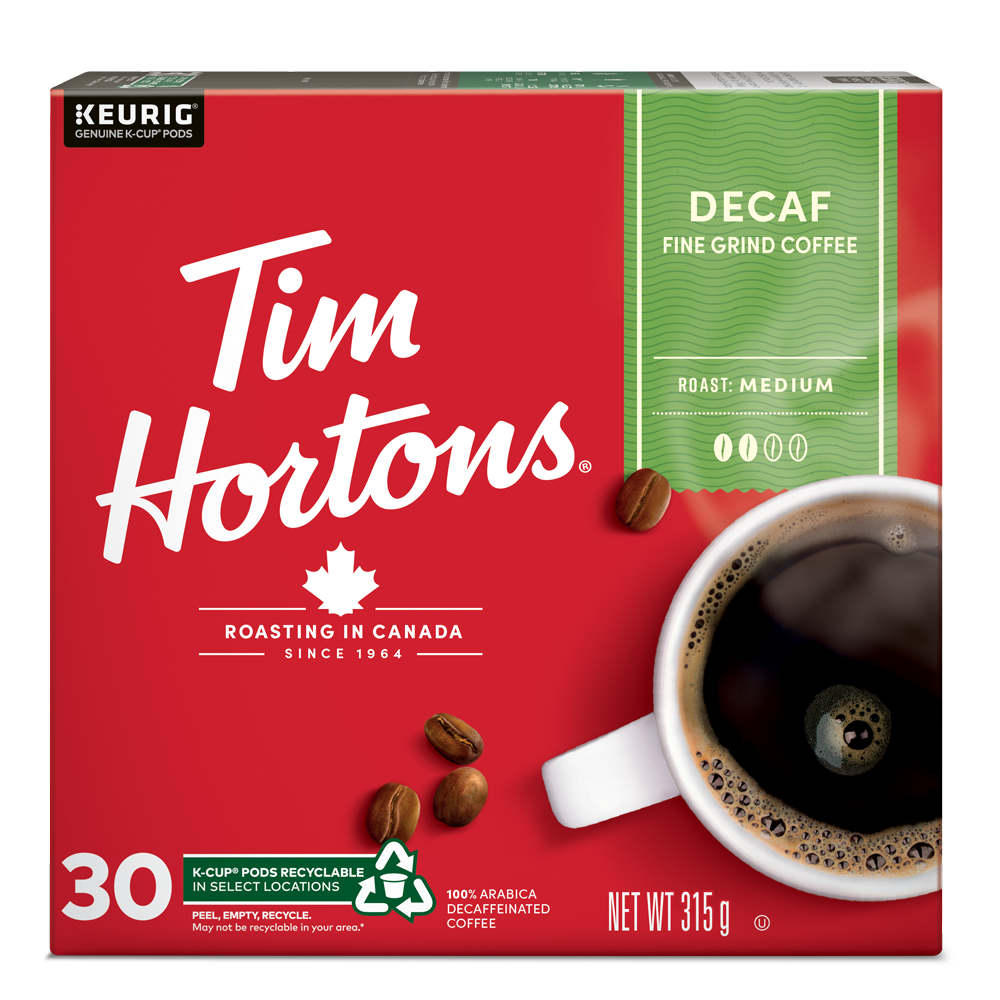 Tim Hortons Coffee | Decaf Coffee K-Cups - 30 Count | TimShop