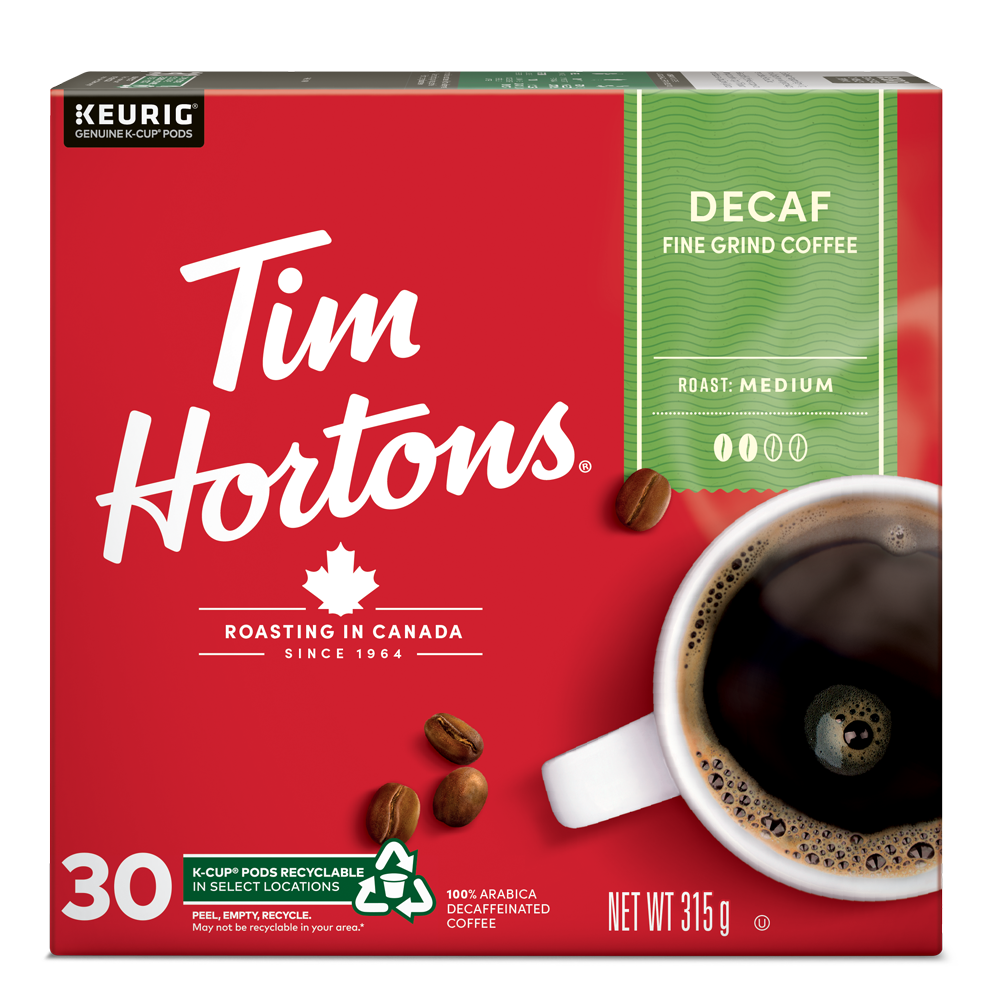 Decaf Coffee K-Cups - Tim Hortons Coffee - Image #1