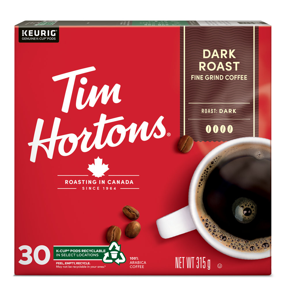 Dark Roast Coffee K-Cups - Tim Hortons Coffee