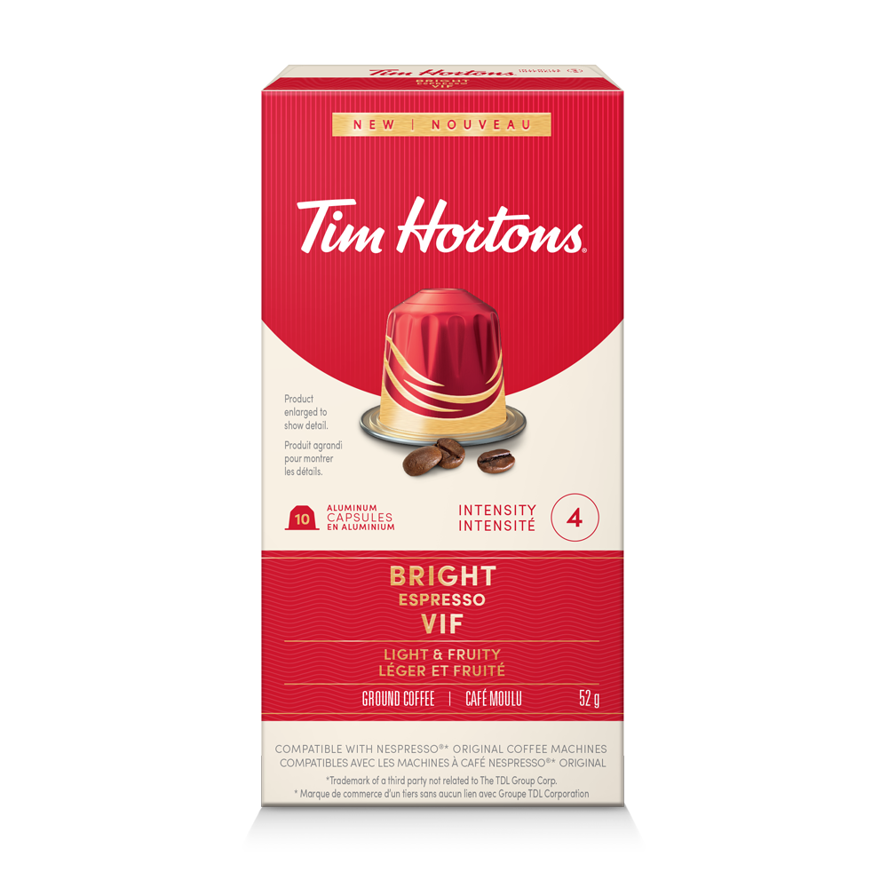 Bright Espresso, Nespresso Compatible Capsules - Tim Hortons Coffee - Image #1